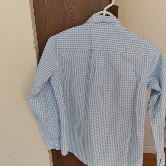 Brooks Brothers blue & white seersucker checked button down shirt sz M - Picture 5 of 7